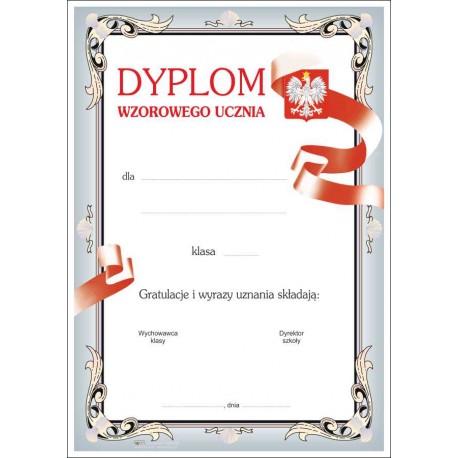 78 dyplom wzorowego ucznia