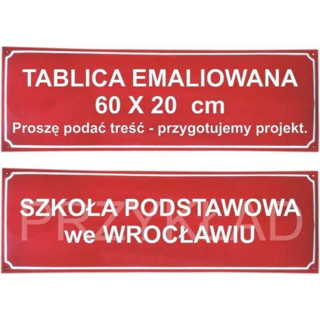 Urzędowy szyld emaliowany 60x30