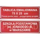 Urzędowy szyld emaliowany 75x25