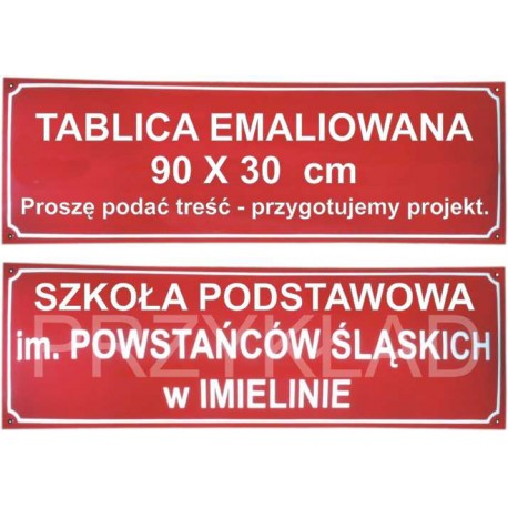 Urzędowy szyld emaliowany 90x30