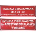 Urzędowy szyld emaliowany 90x30