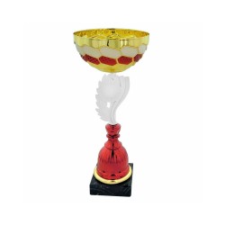 M3079  puchar z elementami Polskimi, aplikacje biało-czerwone Polska